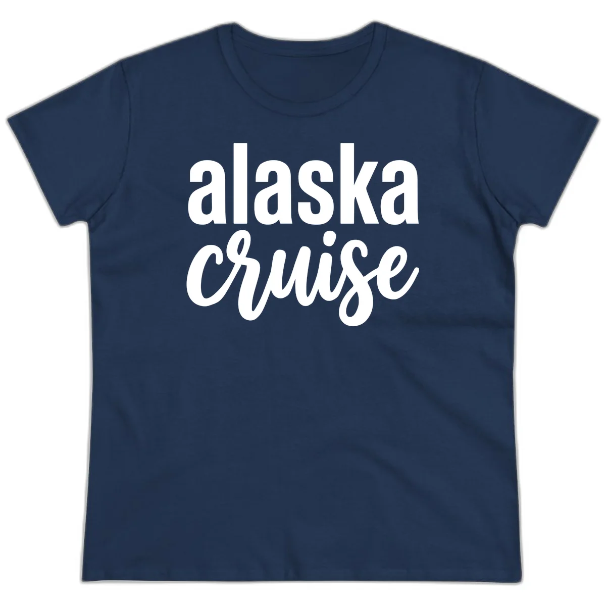 Alaska Cruise Adventure Ladies Tee in Navy
