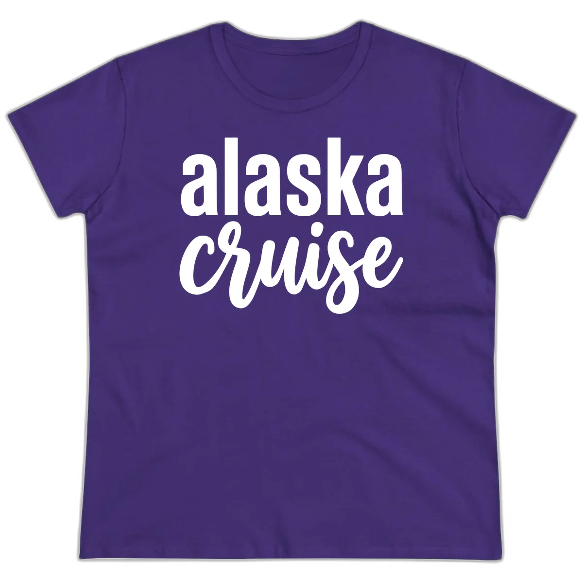 Alaska Cruise Adventure Ladies Tee in Purple