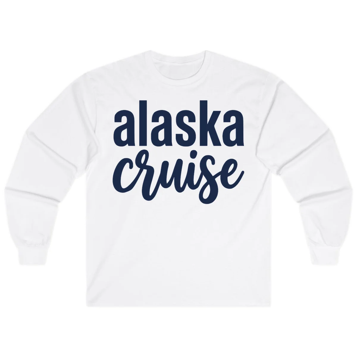Alaska Cruise Adventure Long Sleeve in White