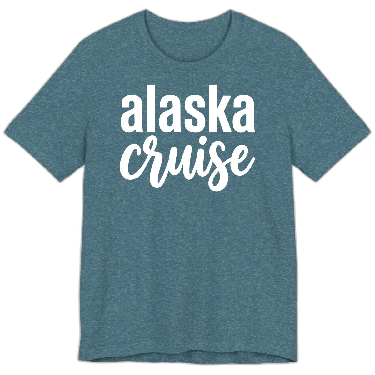 Alaska Cruise Adventure Premium Tee in Heather Deep Teal