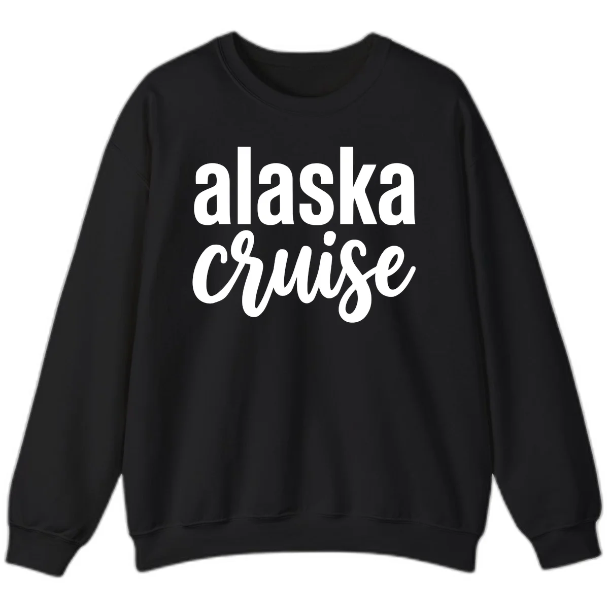 Alaska Cruise Adventure Sweatshirt in Black