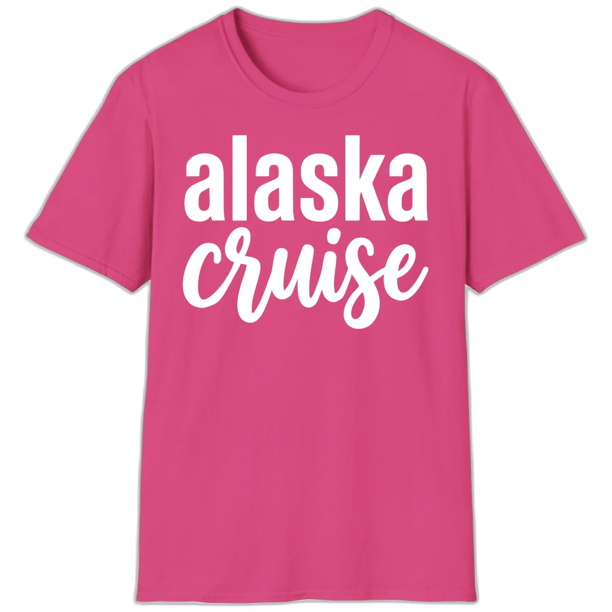 Alaska Cruise Adventure T-Shirt in Heliconia