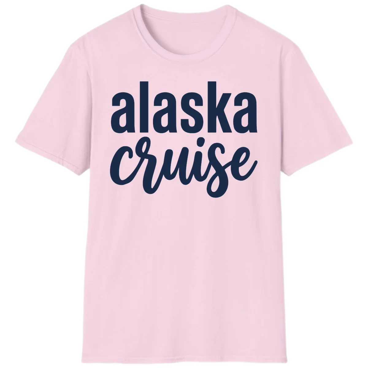 Alaska Cruise Adventure T-Shirt in Light Pink