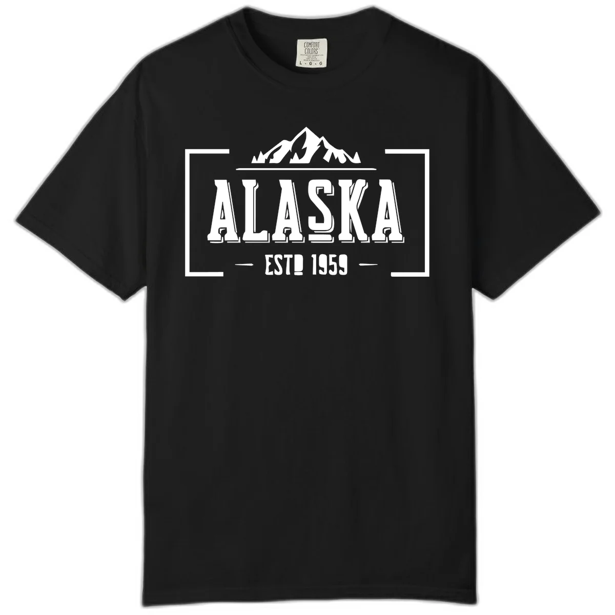 Alaska Cruise Design Comfort Color Tee in Black