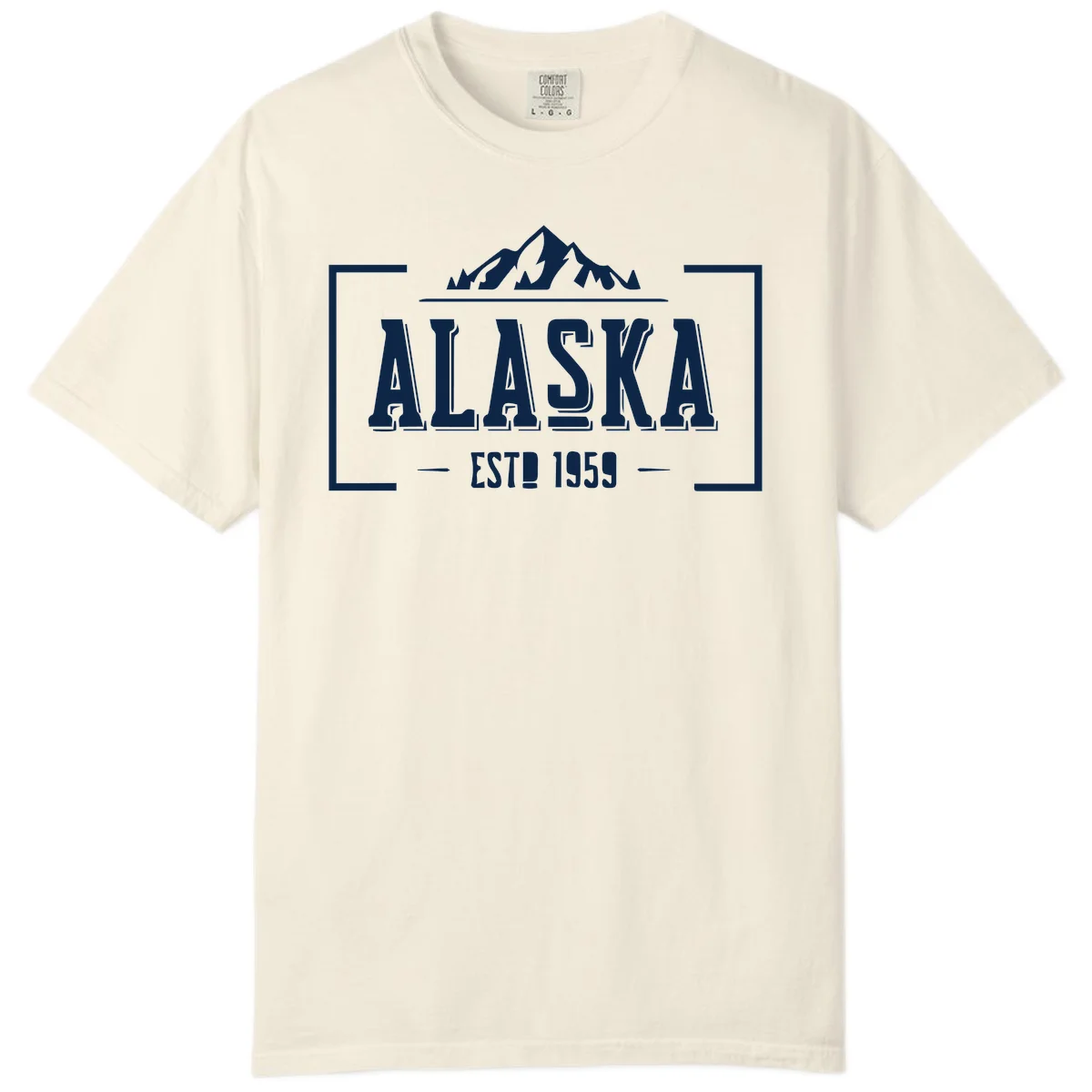 Alaska Cruise Design Comfort Color Tee in Ivory