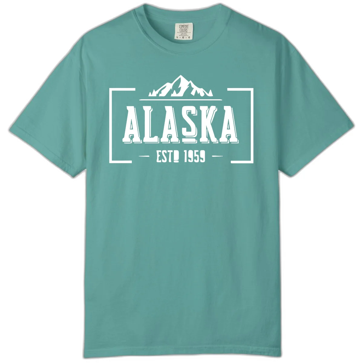 Alaska Cruise Design Comfort Color Tee in Seafoam