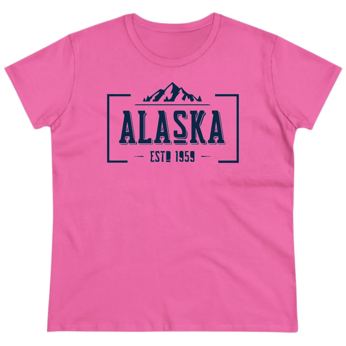 Alaska Cruise Design Ladies Tee in Azalea