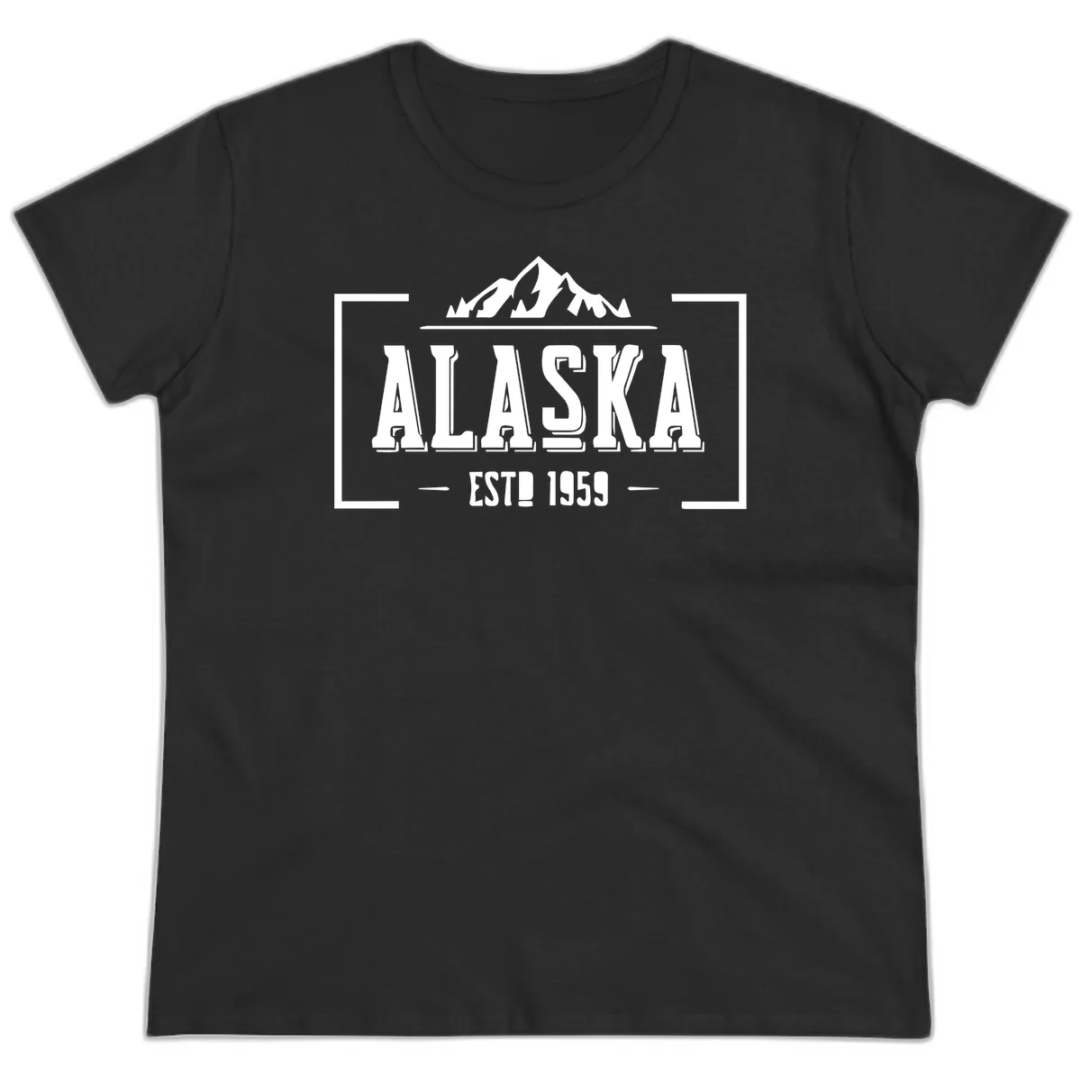 Alaska Cruise Design Ladies Tee in Black