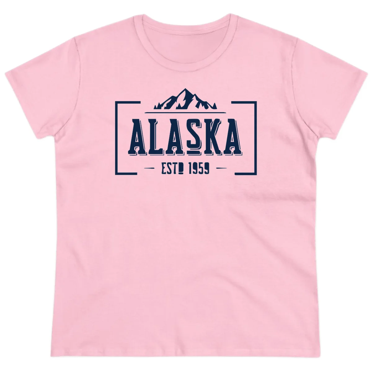 Alaska Cruise Design Ladies Tee in Light Pink