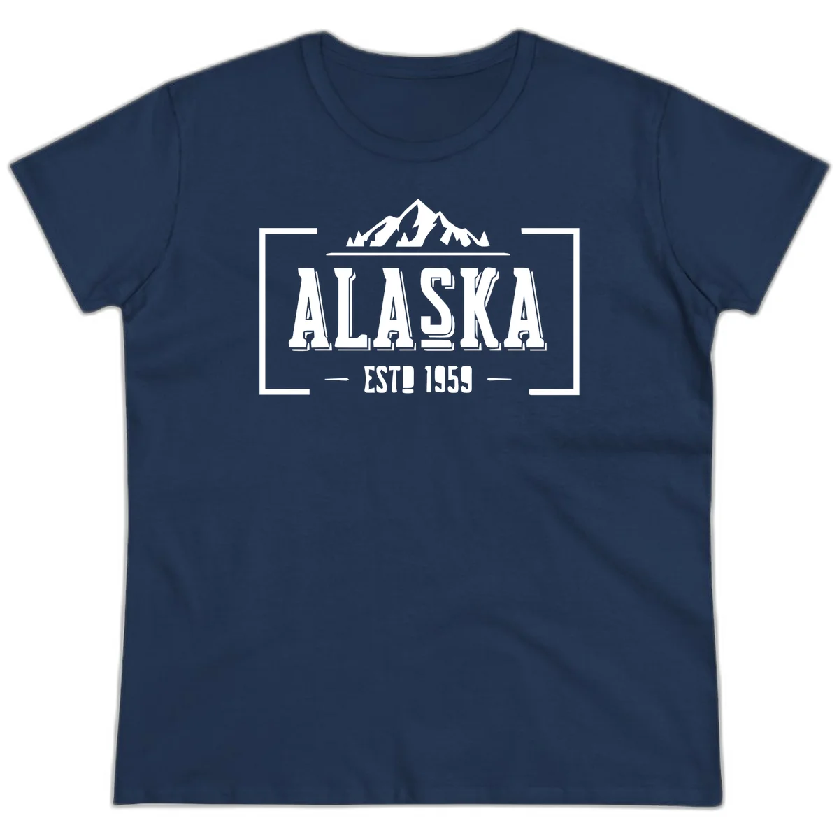 Alaska Cruise Design Ladies Tee in Navy