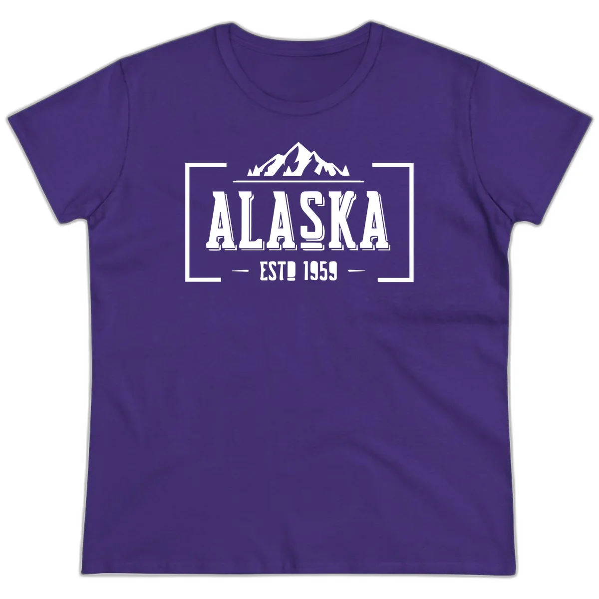 Alaska Cruise Design Ladies Tee in Purple