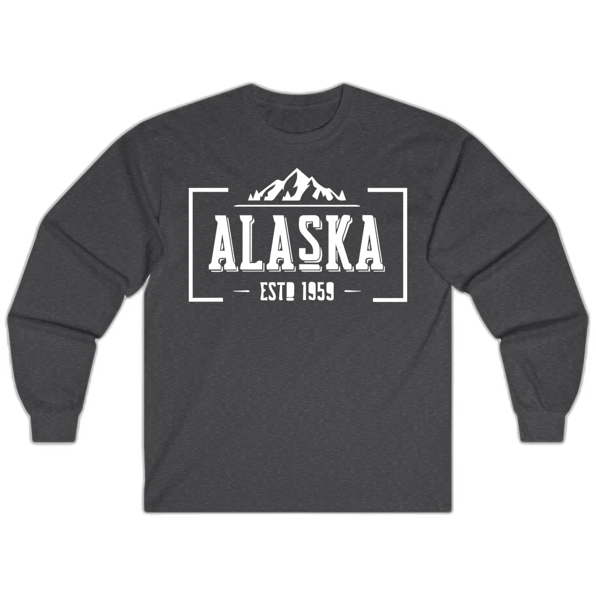Alaska Cruise Design Long Sleeve Tee in Dark Heather
