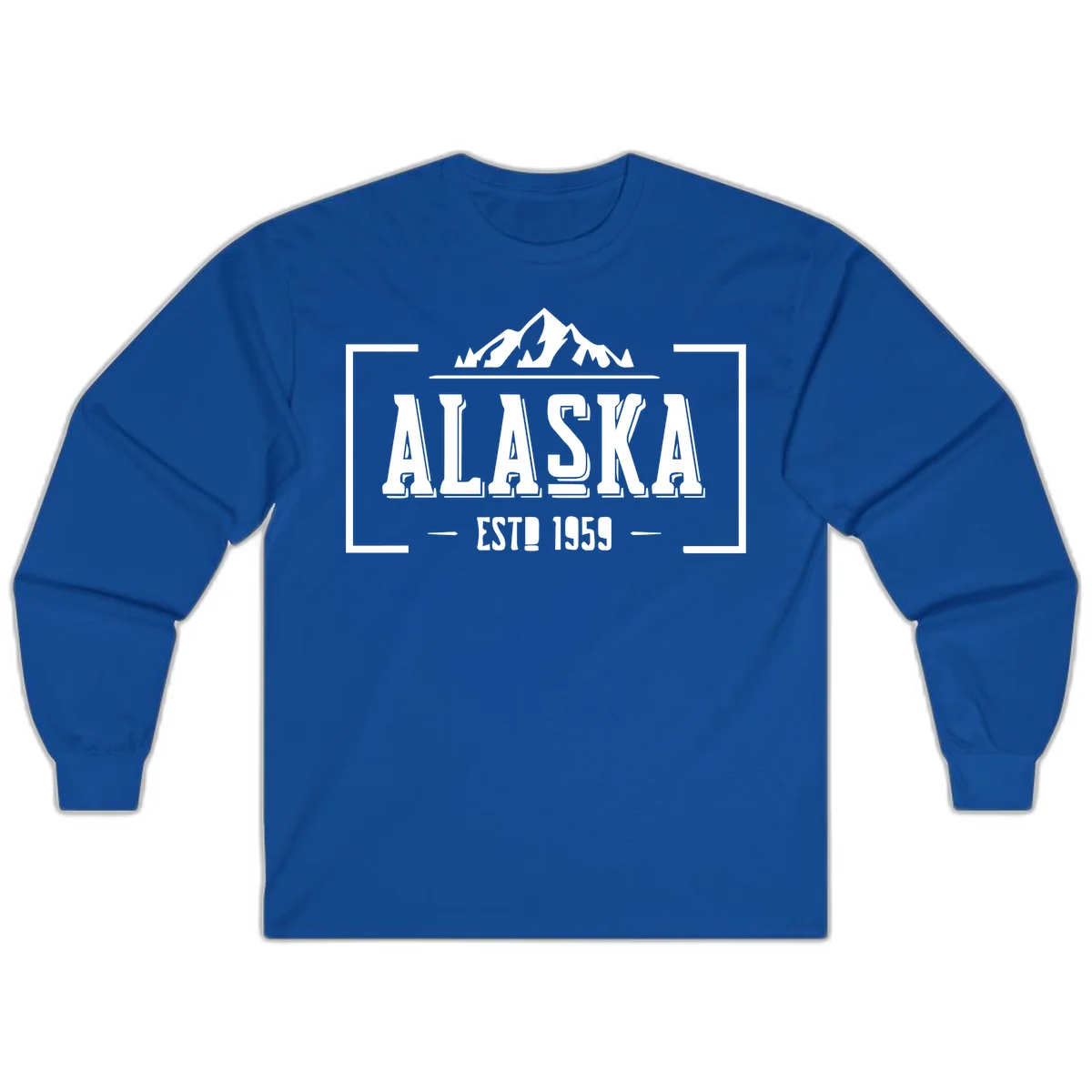 Alaska Cruise Design Long Sleeve Tee in Royal