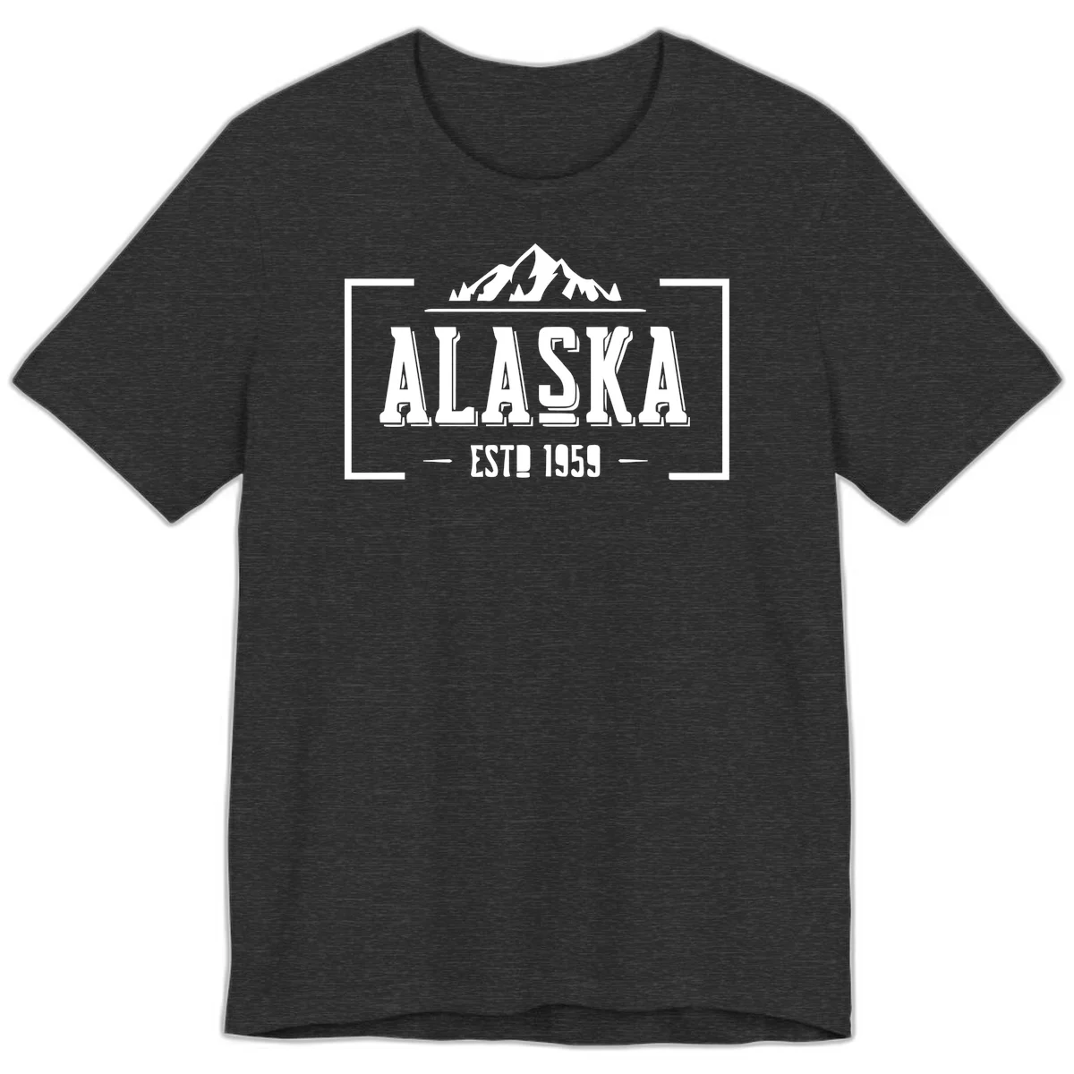 Alaska Cruise Design Premium T-Shirt in Dark Grey Heather