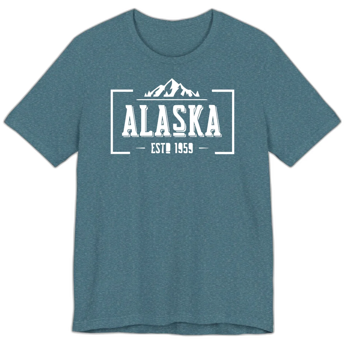 Alaska Cruise Design Premium T-Shirt in Heather Deep Teal