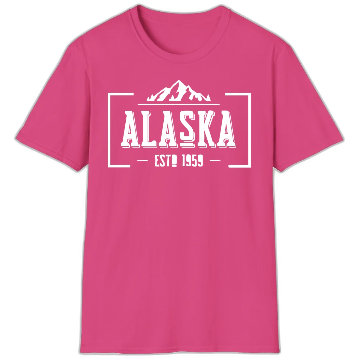 Alaska Cruise Design T-Shirt in Heliconia