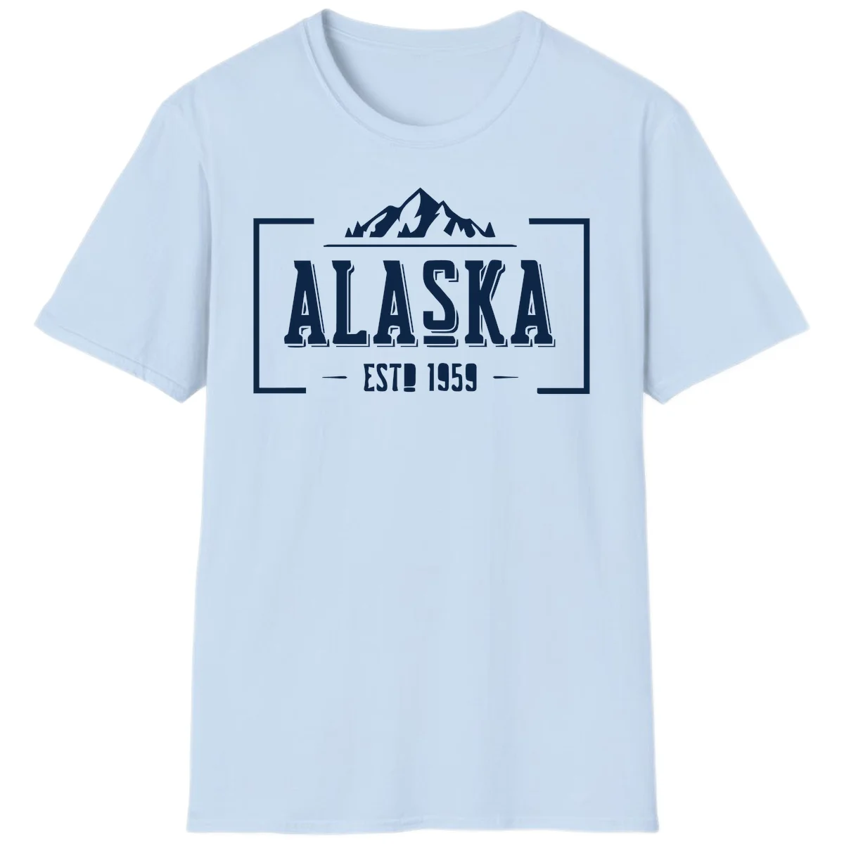 Alaska Cruise Design T-Shirt in Light Blue