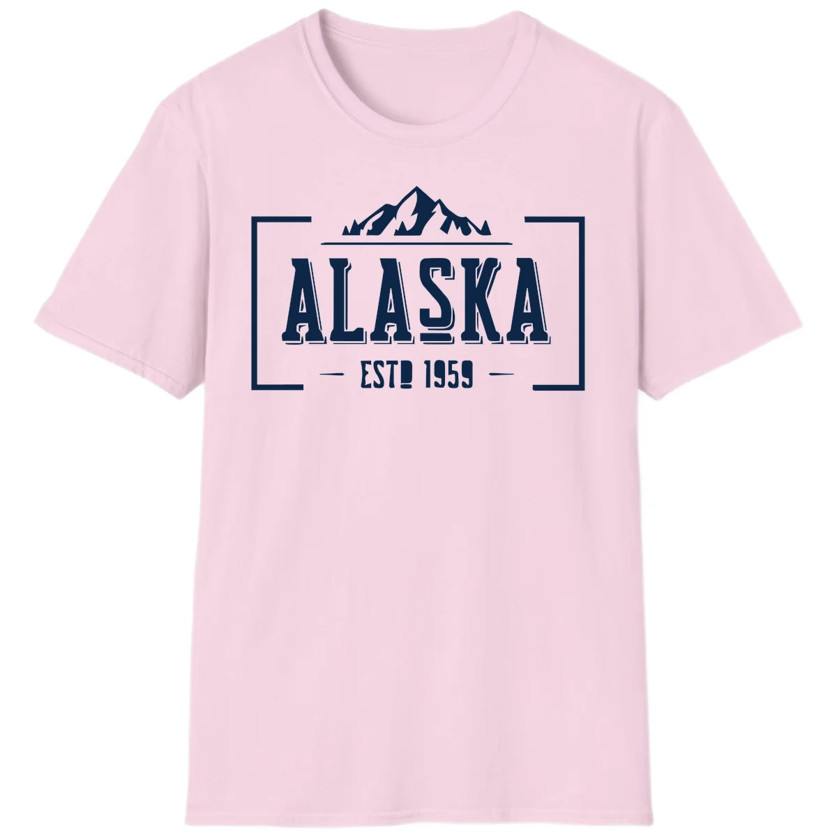Alaska Cruise Design T-Shirt in Light Pink