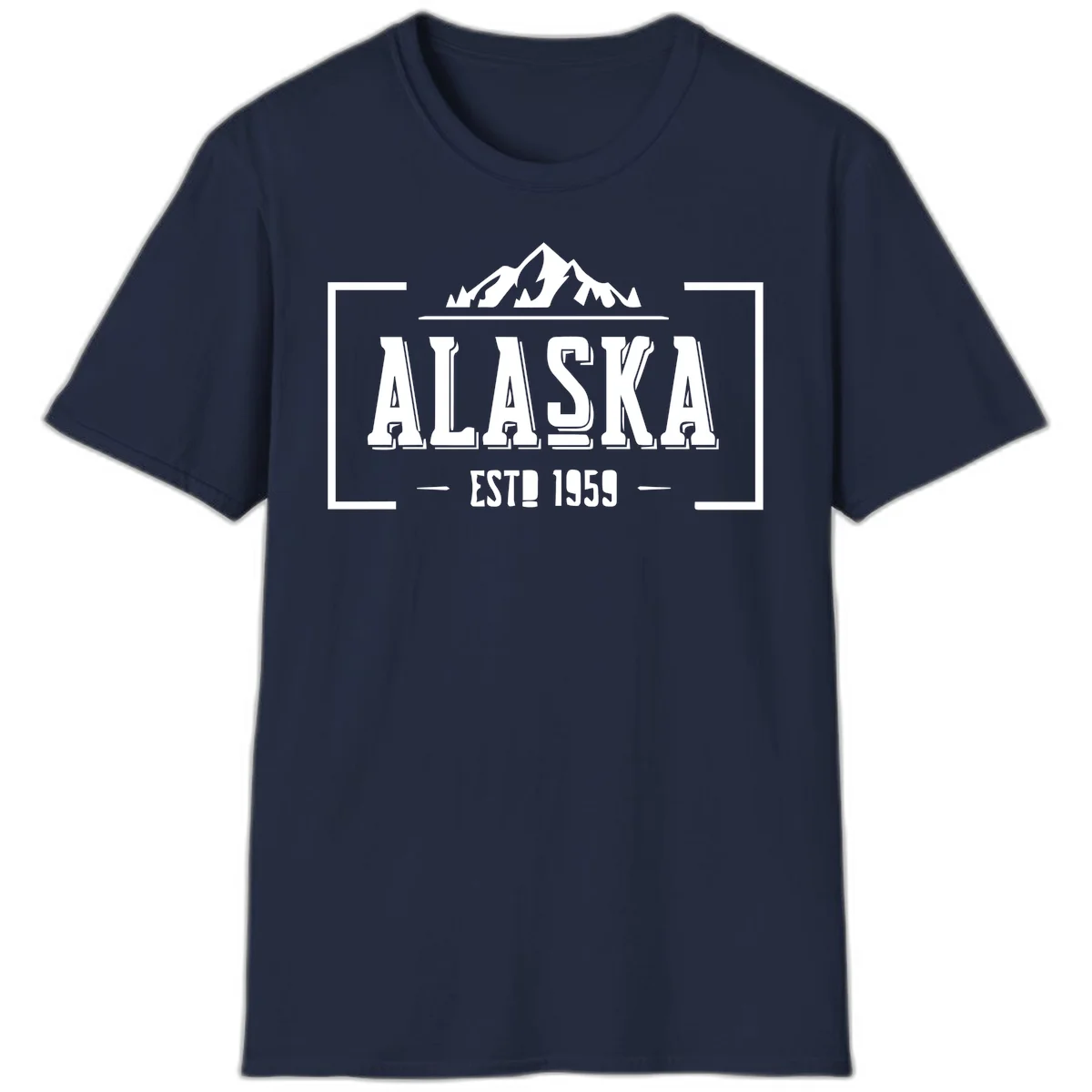 Alaska Cruise Design T-Shirt in Navy