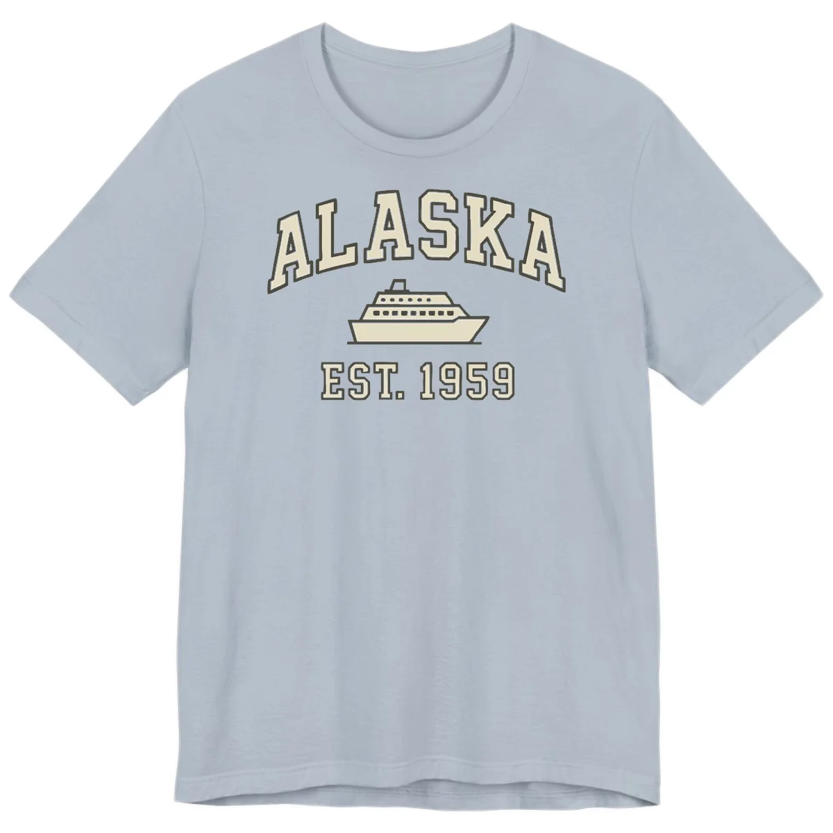 Alaska Cruise Est 1959 Vintage Ship Premium Tee in Light Blue