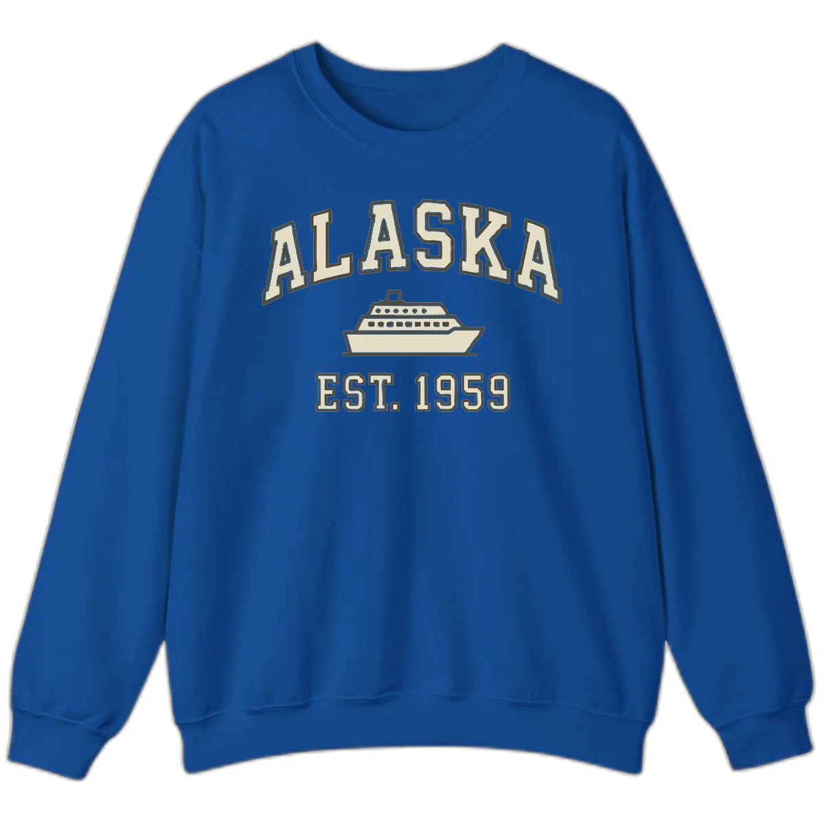 Alaska Cruise Est 1959 Vintage Ship Sweatshirt in Royal