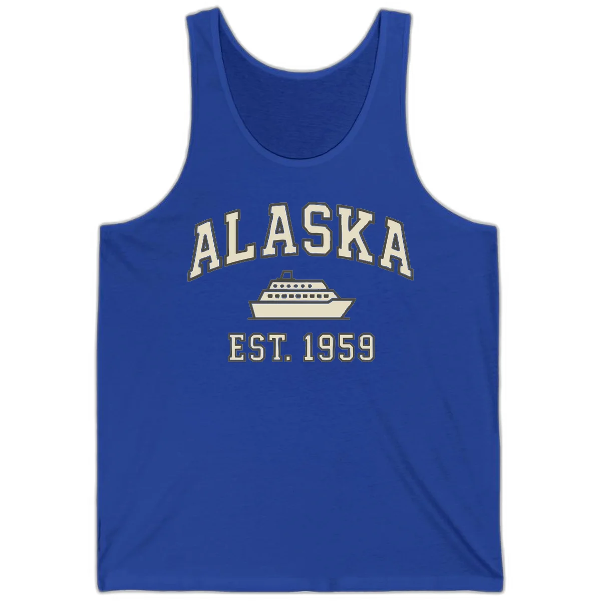 Alaska Cruise Est 1959 Vintage Ship Tank in True Royal