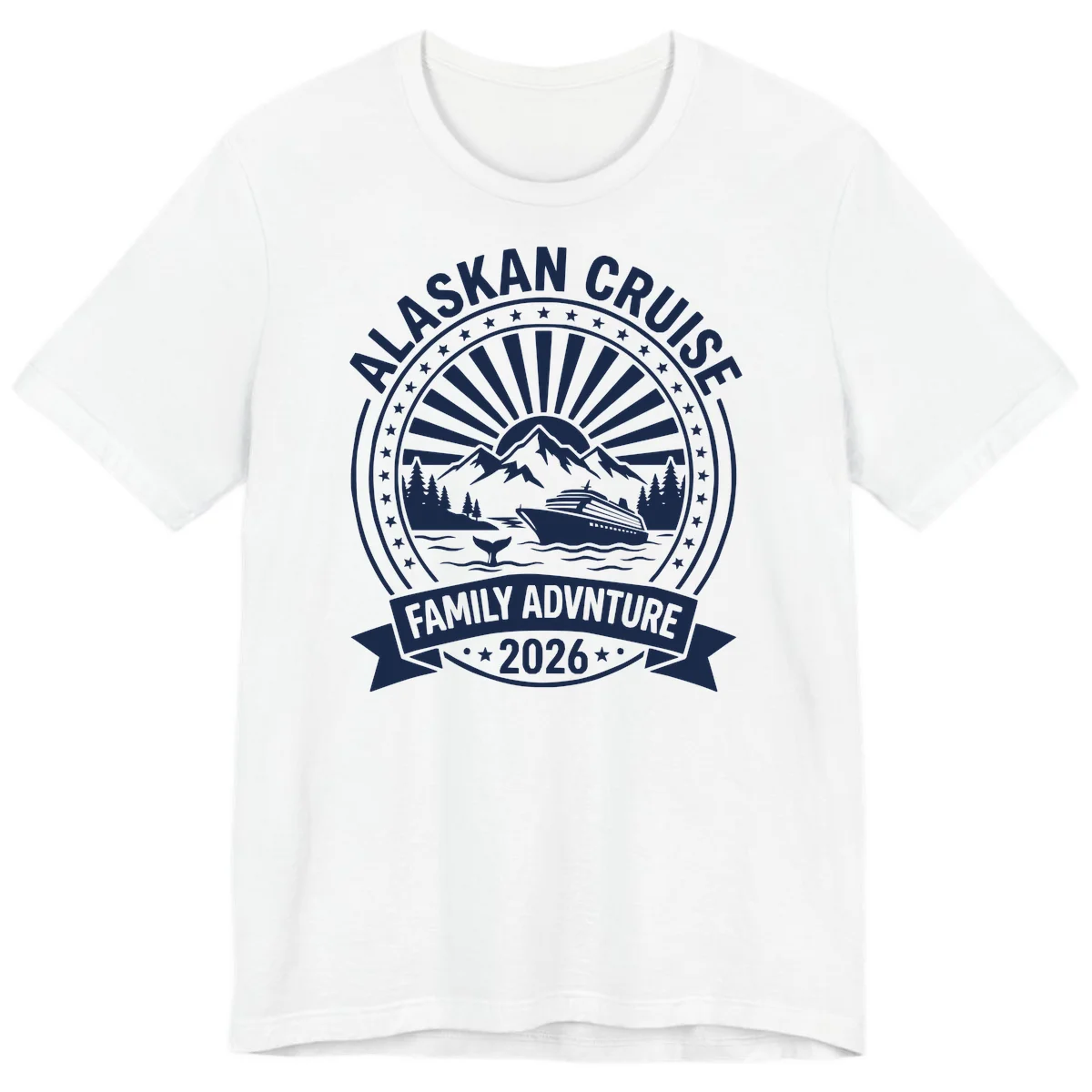 Alaska Cruise Family Adventure Badge Premium Tee in White