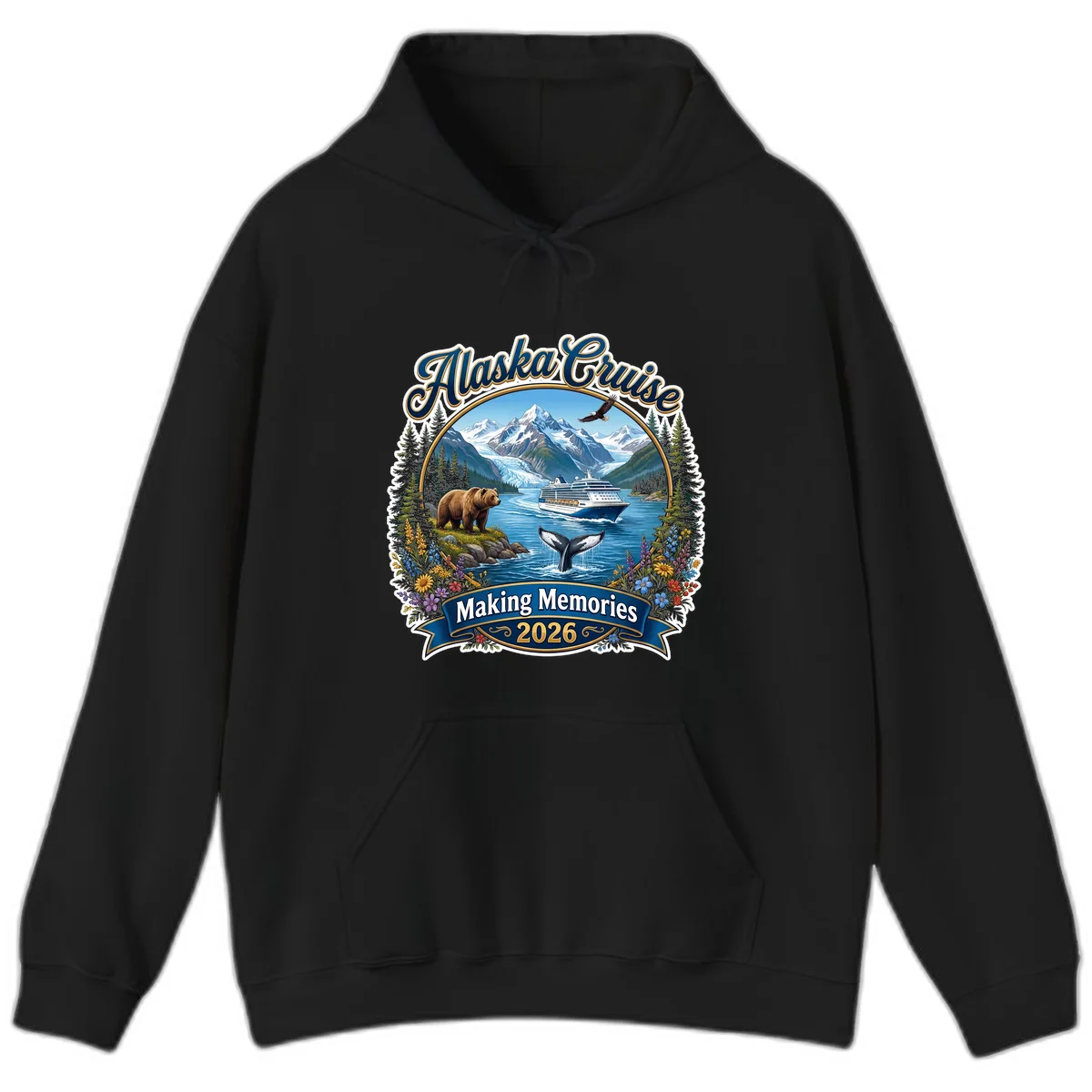 Alaska Cruise Making Memories 2026 Hoodie in Black