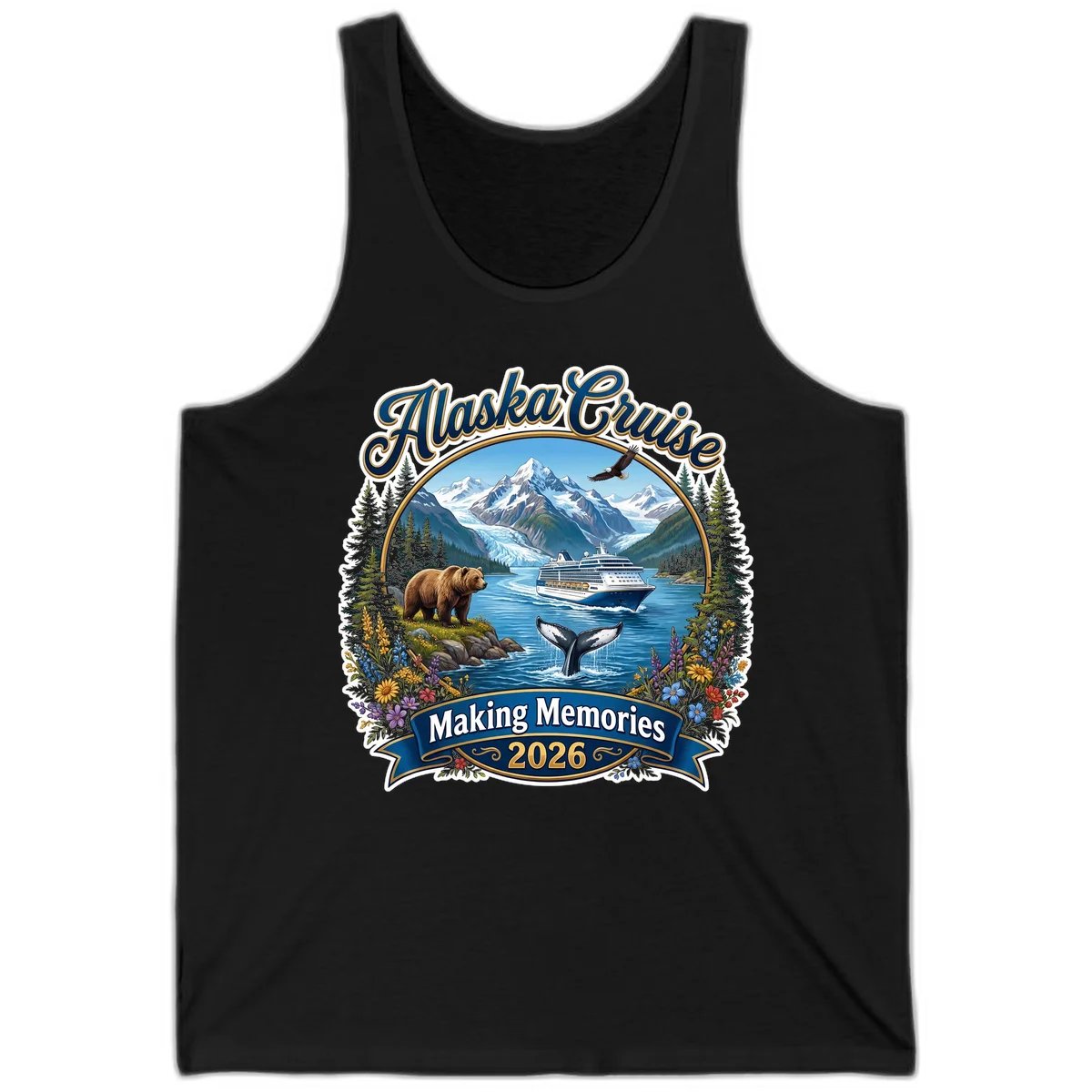 Alaska Cruise Making Memories 2026 Tank Top in Black