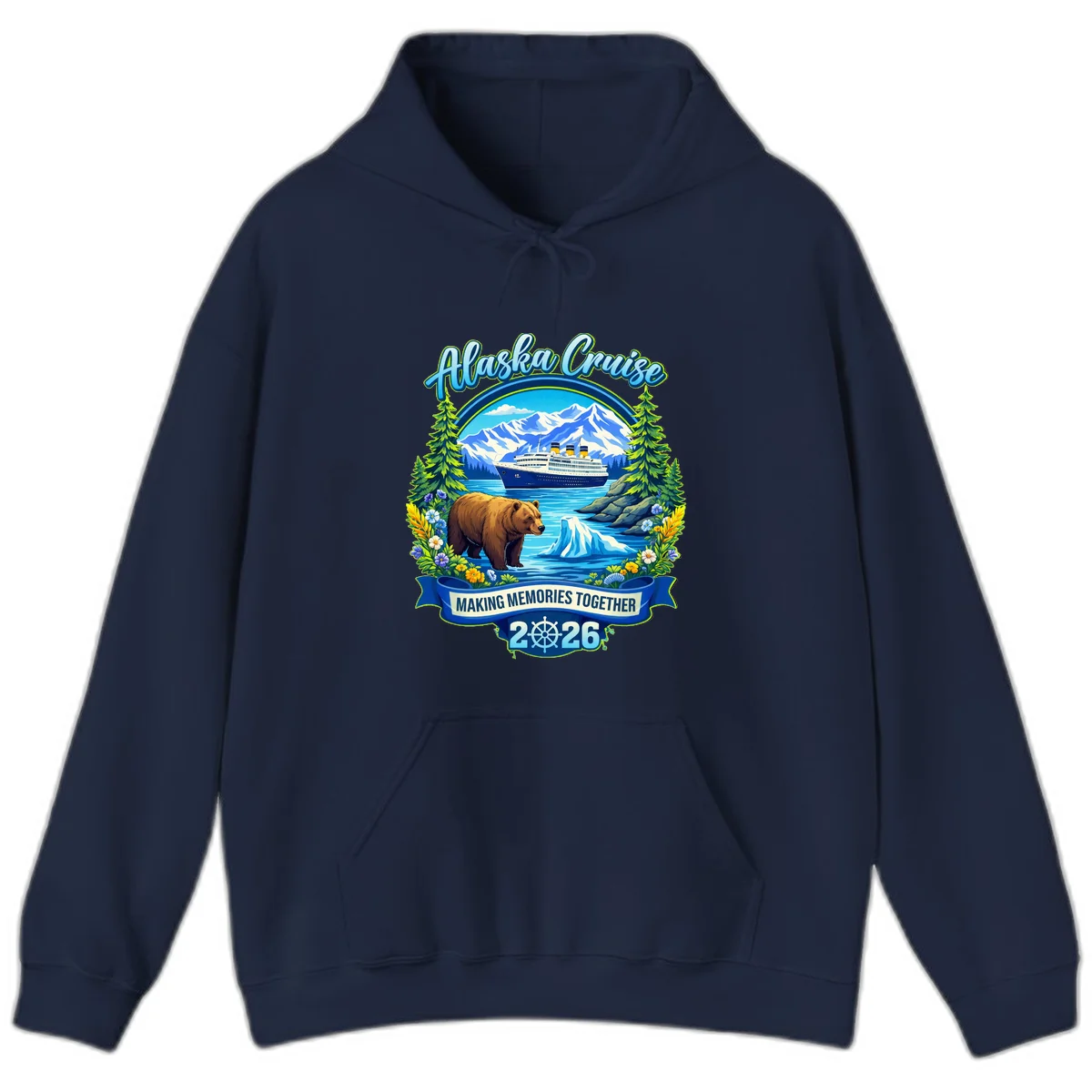 Alaska Cruise Making Memories Together 2026 Hoodie in Navy