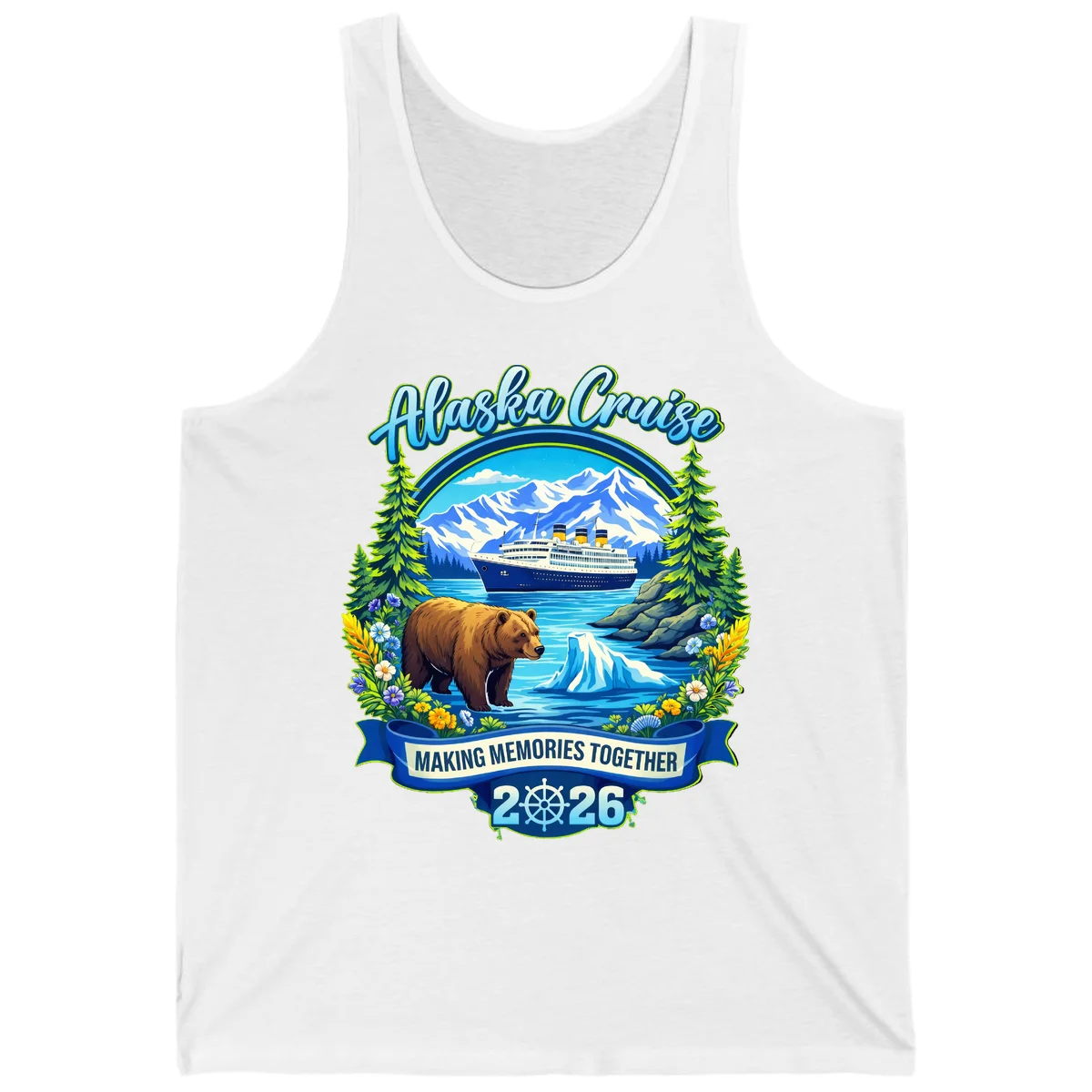 Alaska Cruise Making Memories Together 2026 Tank Top in White