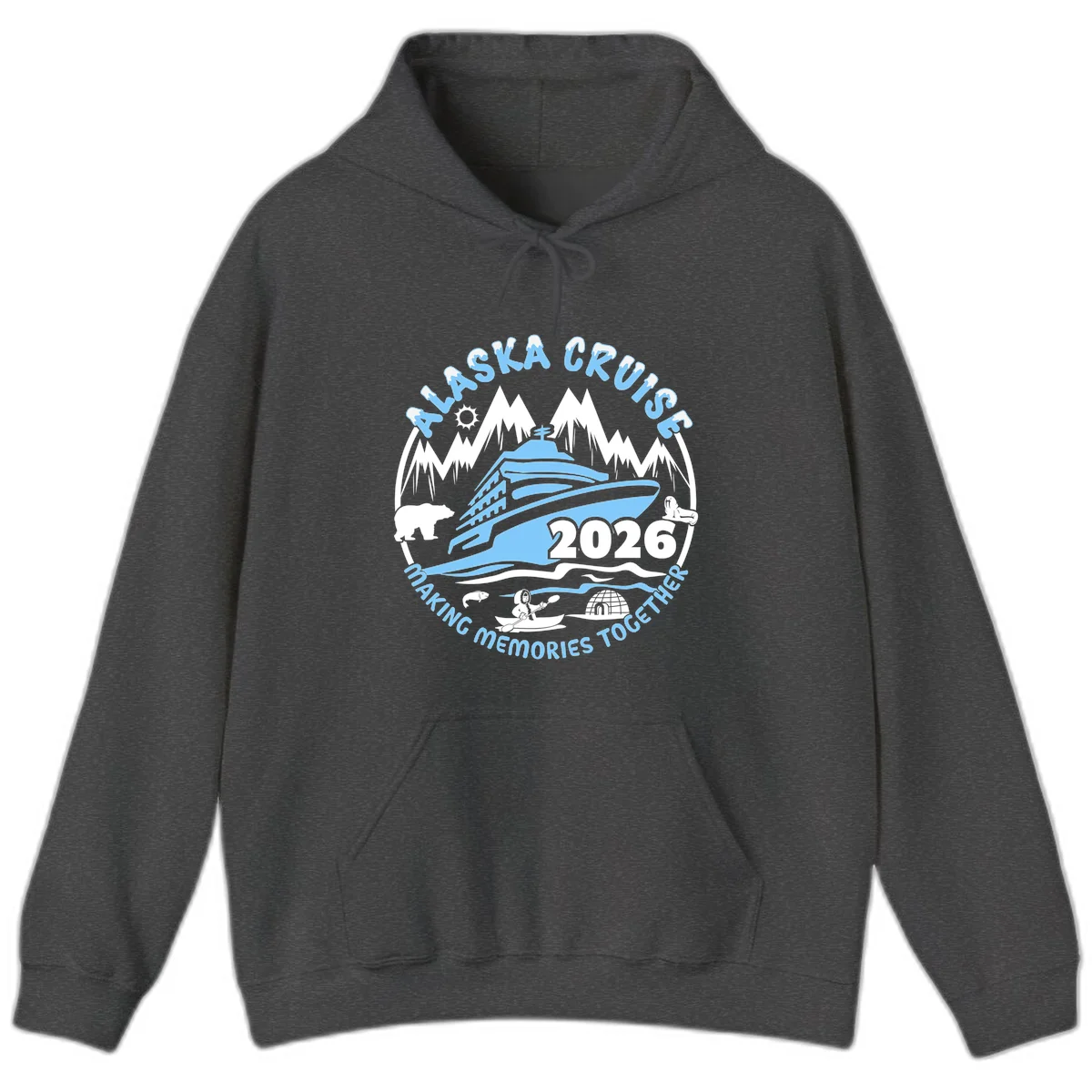Alaska Cruise Making Memories Together Hoodie in Dark Heather