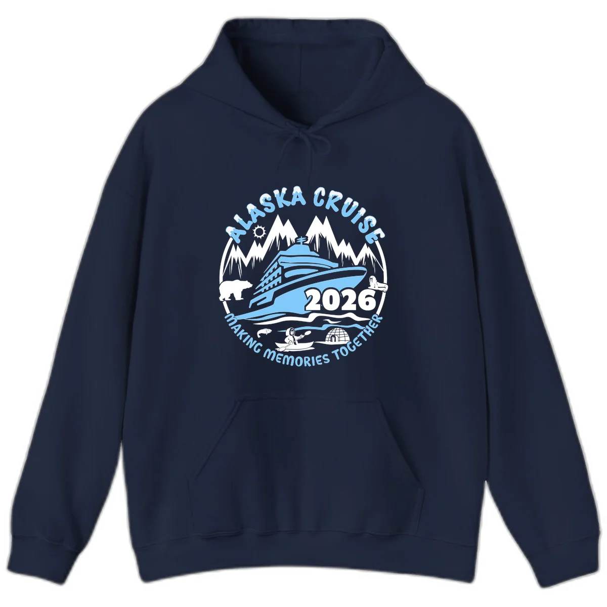 Alaska Cruise Making Memories Together Hoodie in Navy