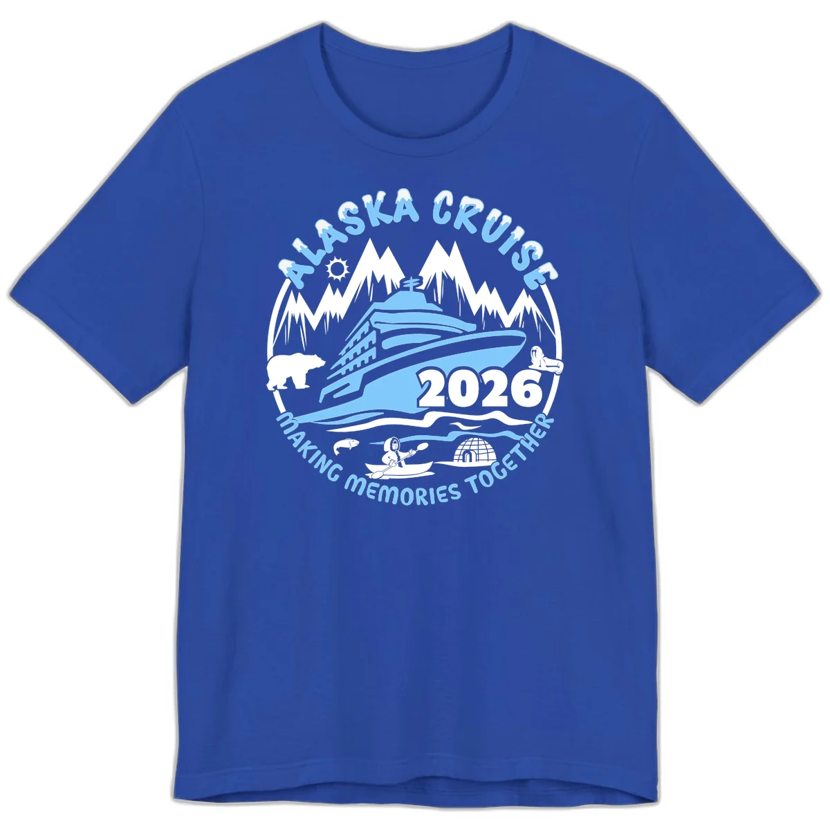 Alaska Cruise Making Memories Together Premium Tee in True Royal