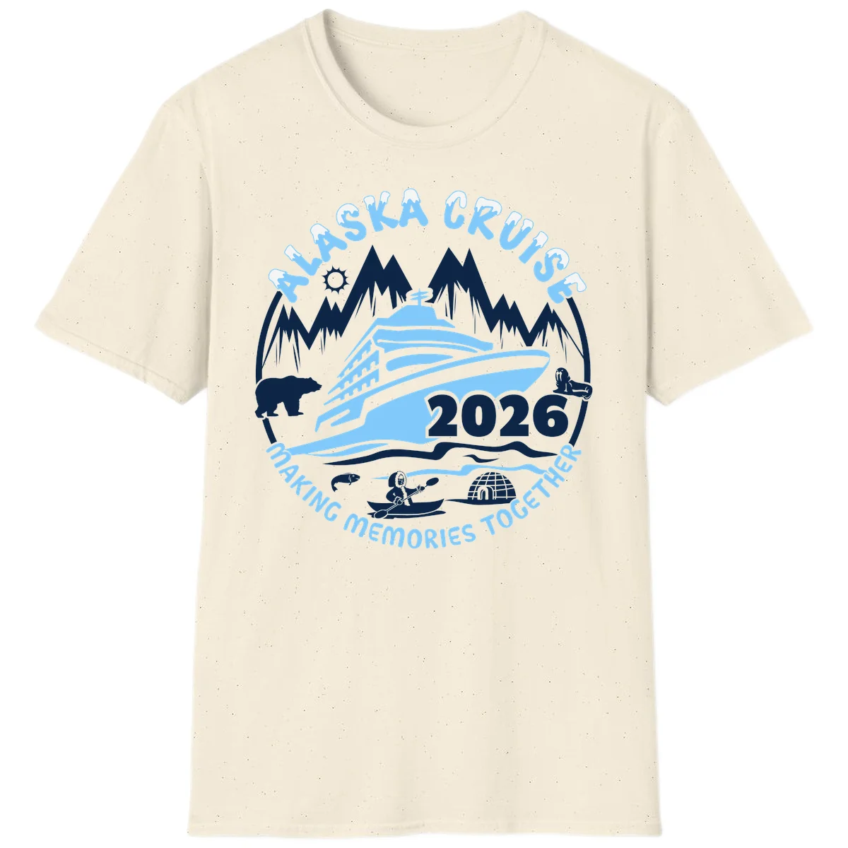 Alaska Cruise Making Memories Together T-Shirt in Natural