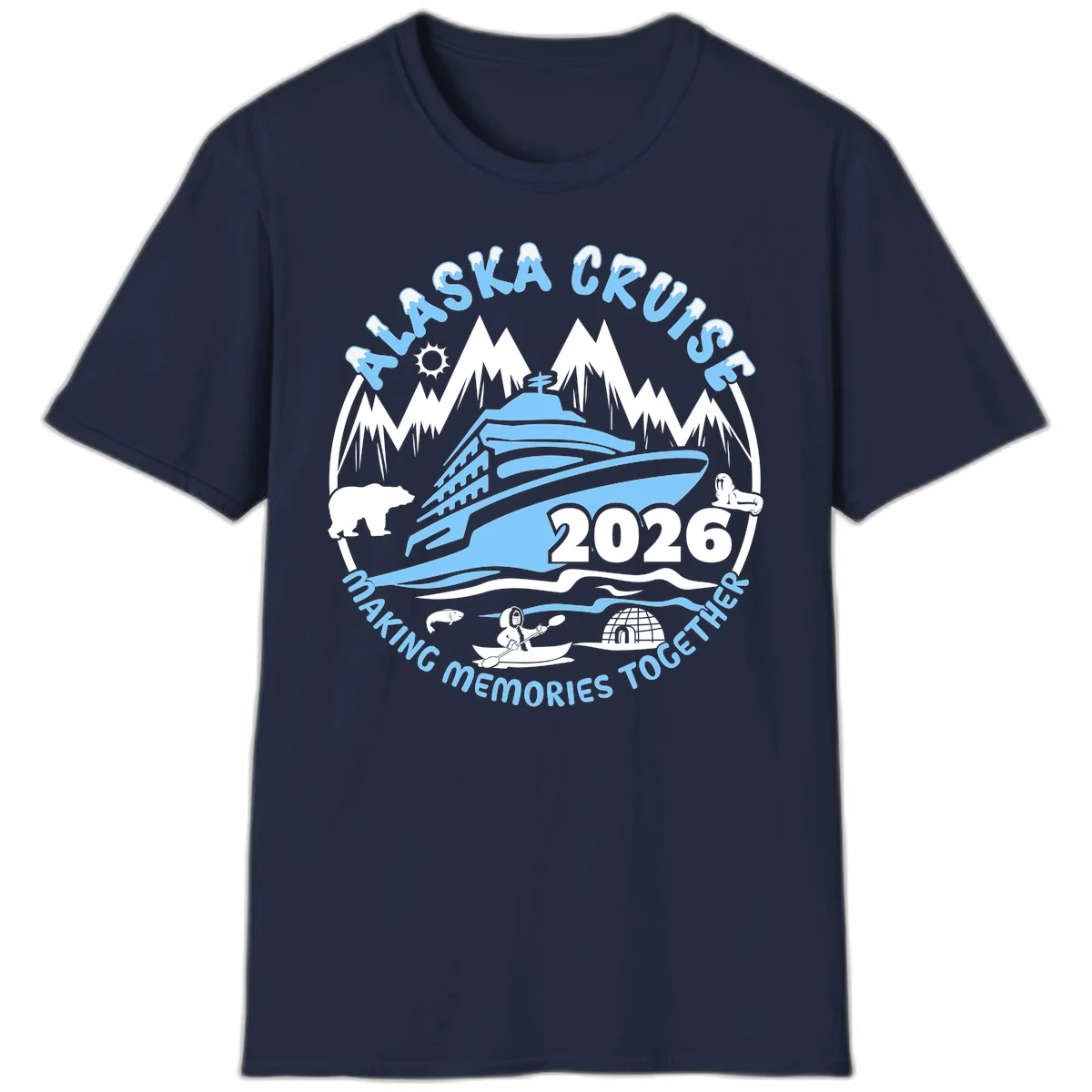 Alaska Cruise Making Memories Together T-Shirt in Navy