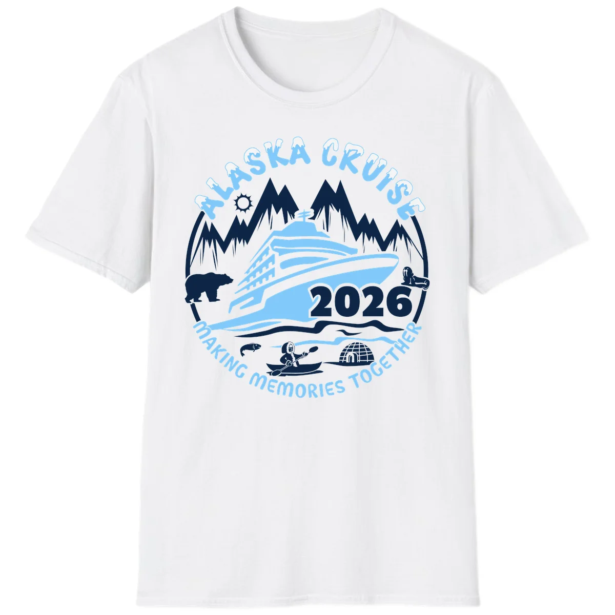 Alaska Cruise Making Memories Together T-Shirt in White