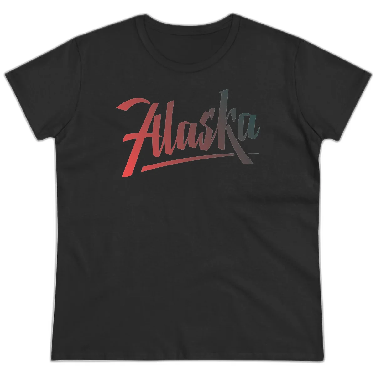 Alaska Cruise Upward Trend Ladies Tee in Black