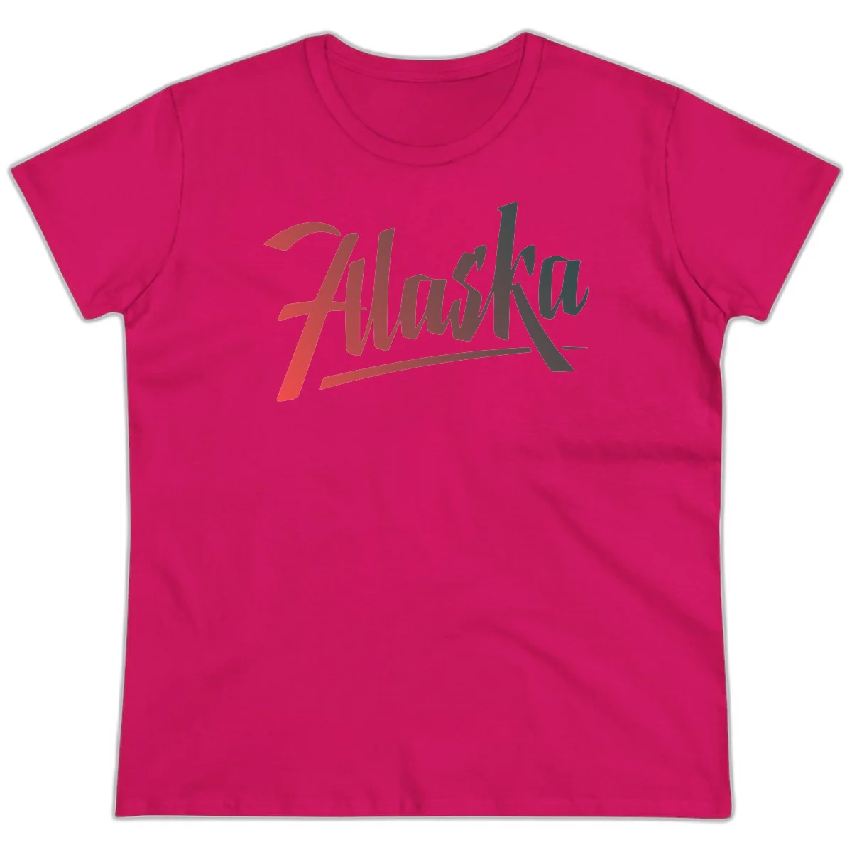 Alaska Cruise Upward Trend Ladies Tee in Heliconia