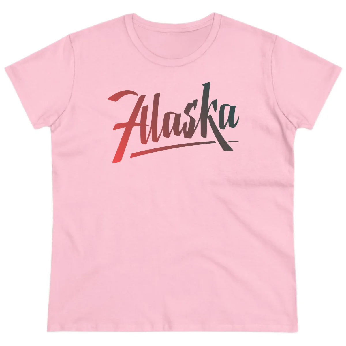 Alaska Cruise Upward Trend Ladies Tee in Light Pink