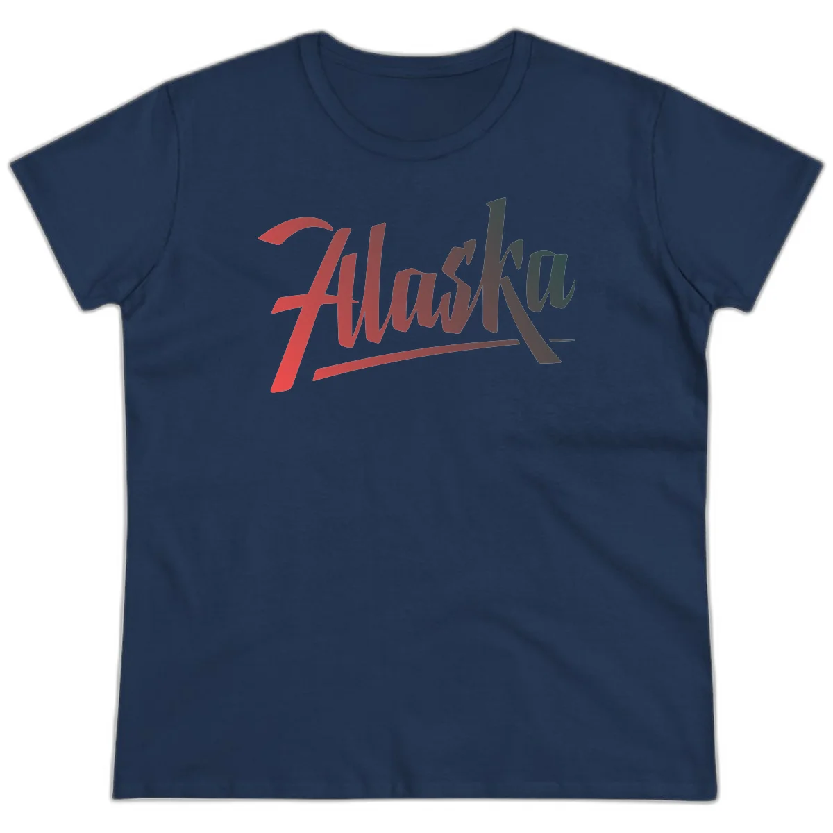 Alaska Cruise Upward Trend Ladies Tee in Navy