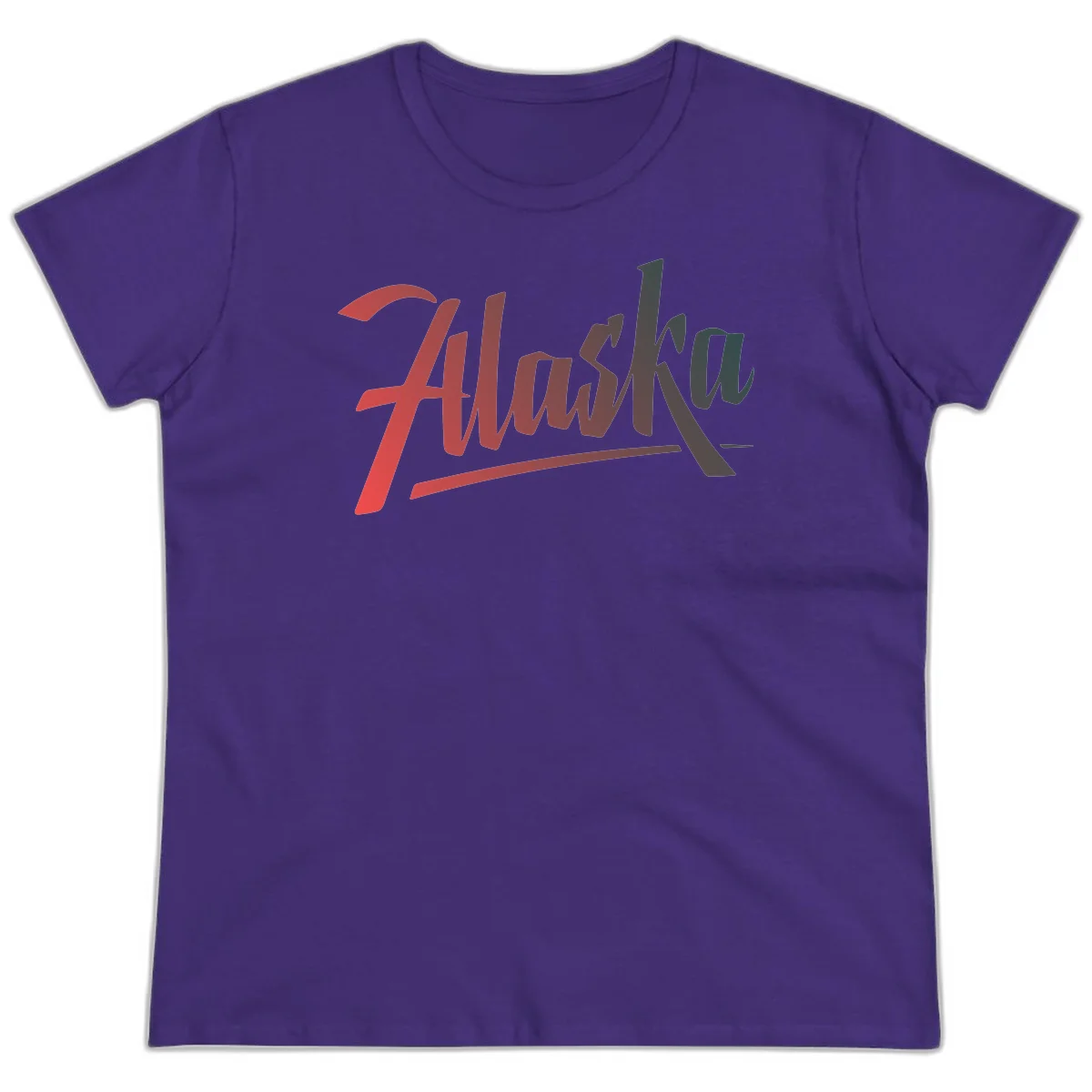Alaska Cruise Upward Trend Ladies Tee in Purple