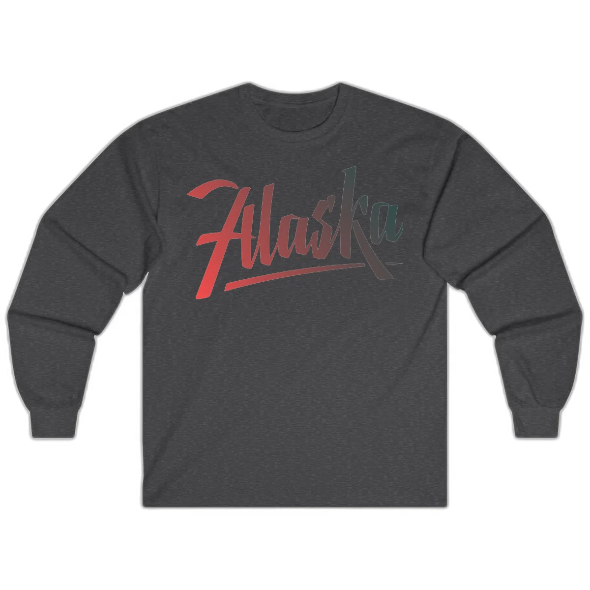 Alaska Cruise Upward Trend Long Sleeve in Dark Heather