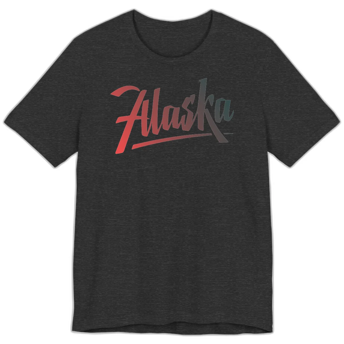 Alaska Cruise Upward Trend Premium Tee in Dark Grey Heather