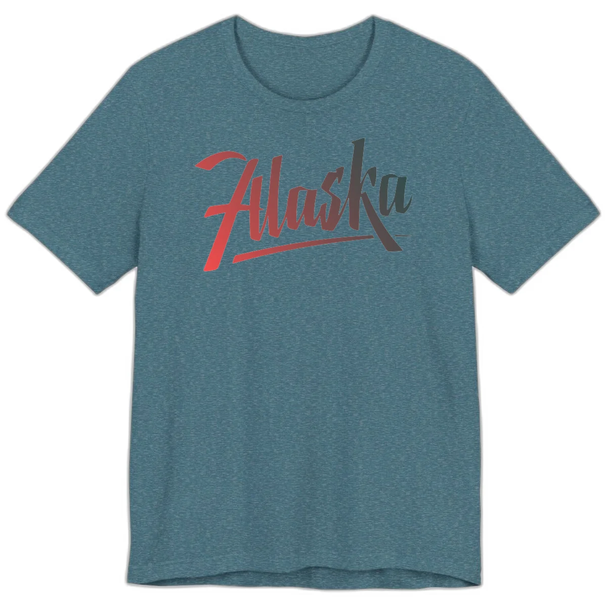 Alaska Cruise Upward Trend Premium Tee in Heather Deep Teal
