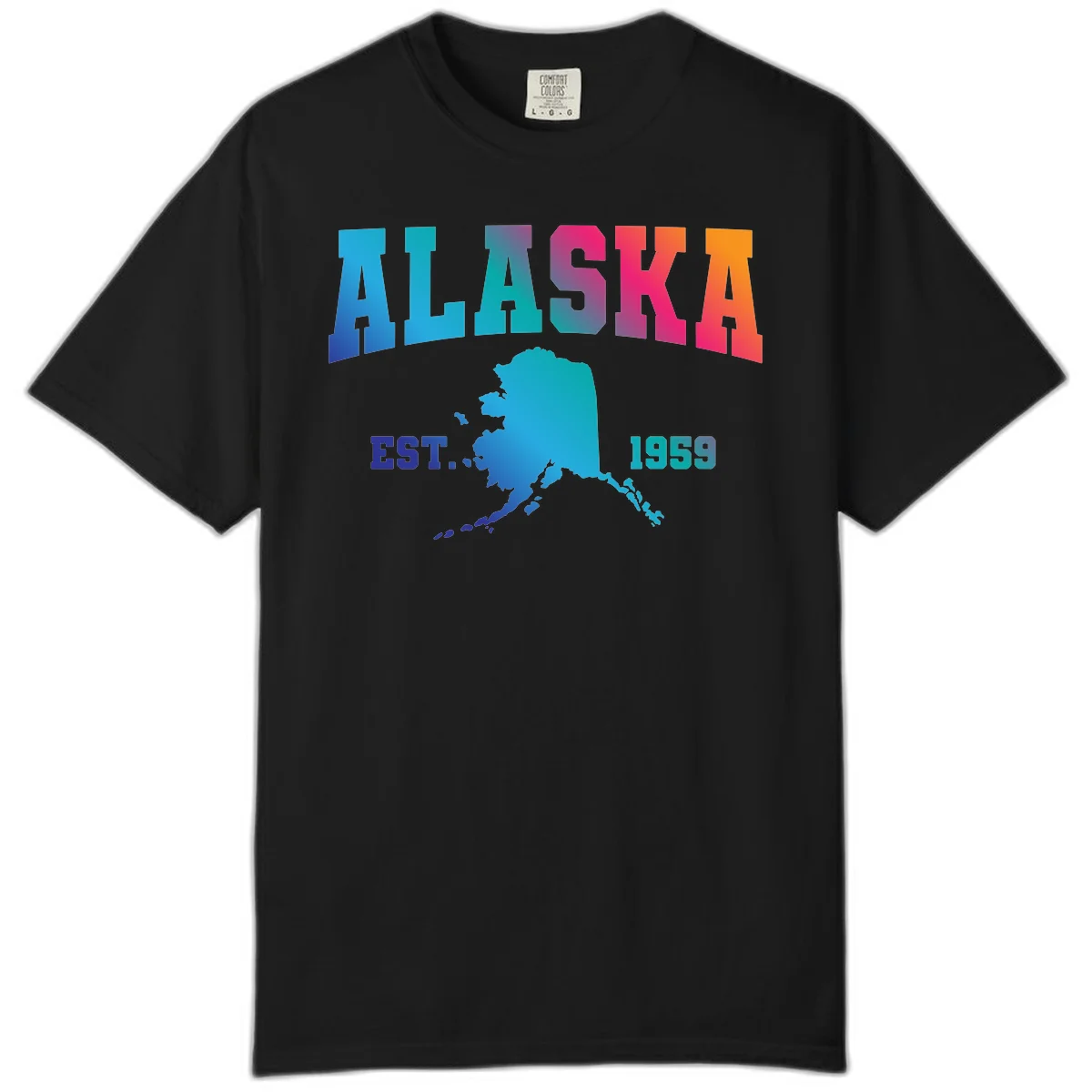 Alaska Est. 1959 State Pride Comfort Color in Black