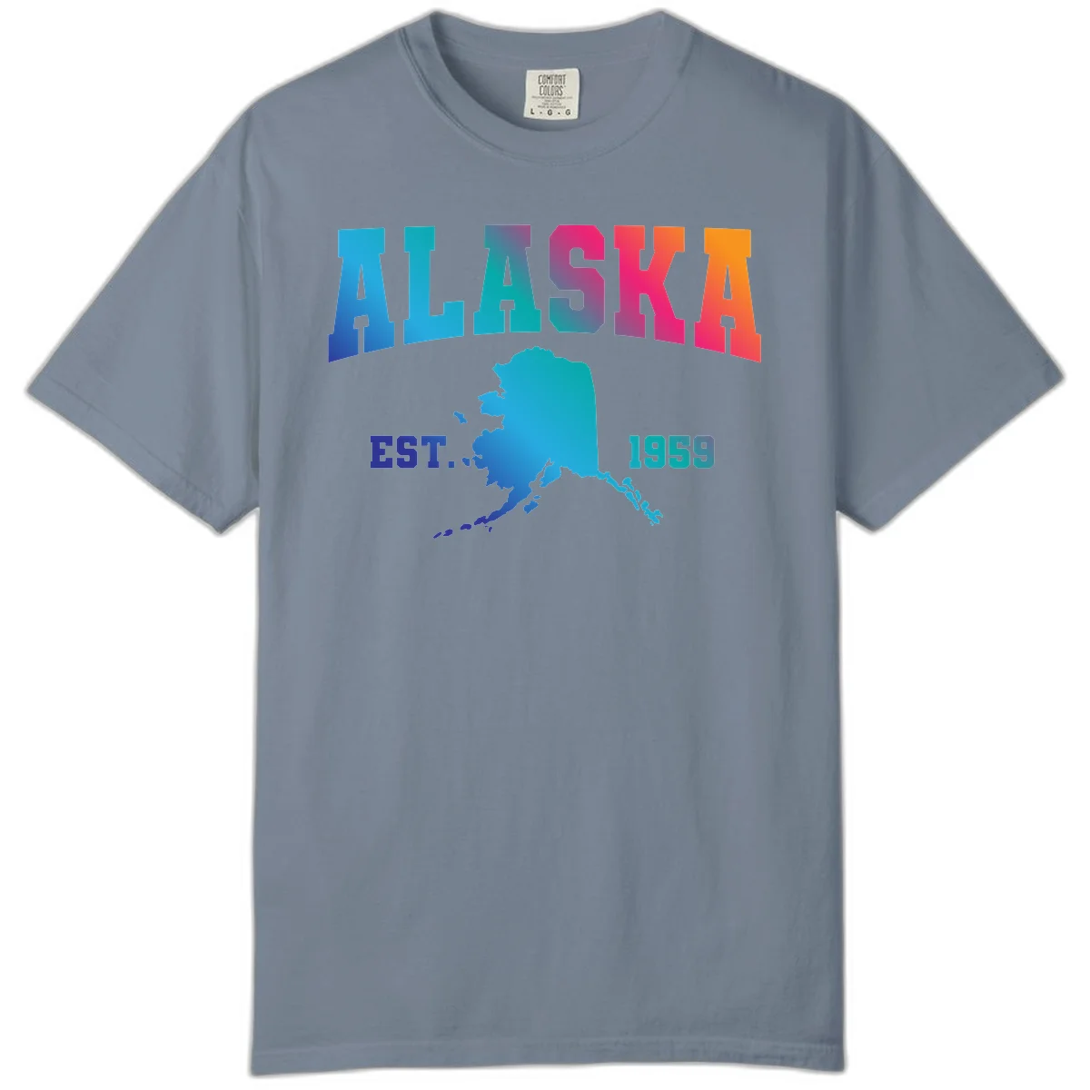 Alaska Est. 1959 State Pride Comfort Color in Blue Jean
