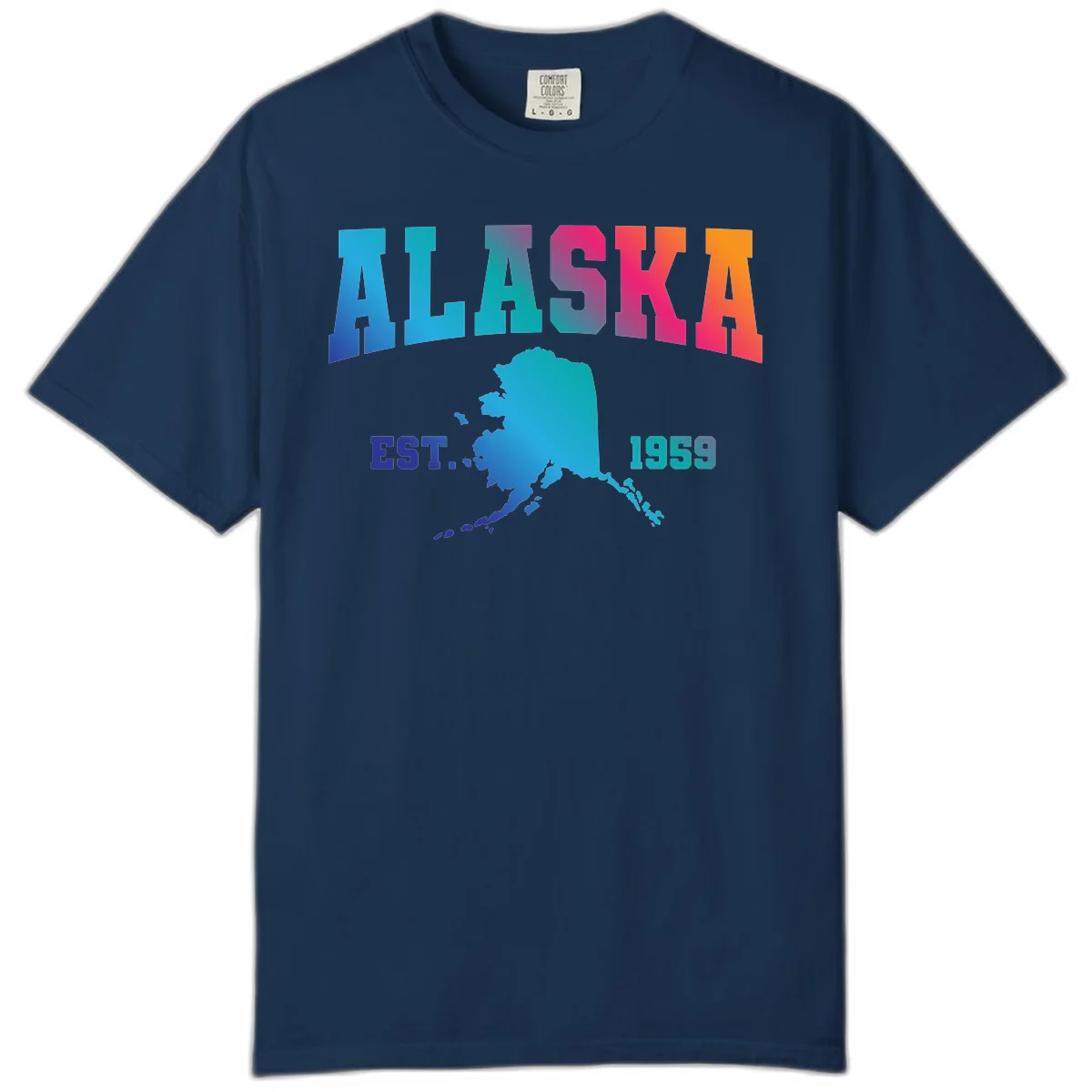 Alaska Est. 1959 State Pride Comfort Color in Navy