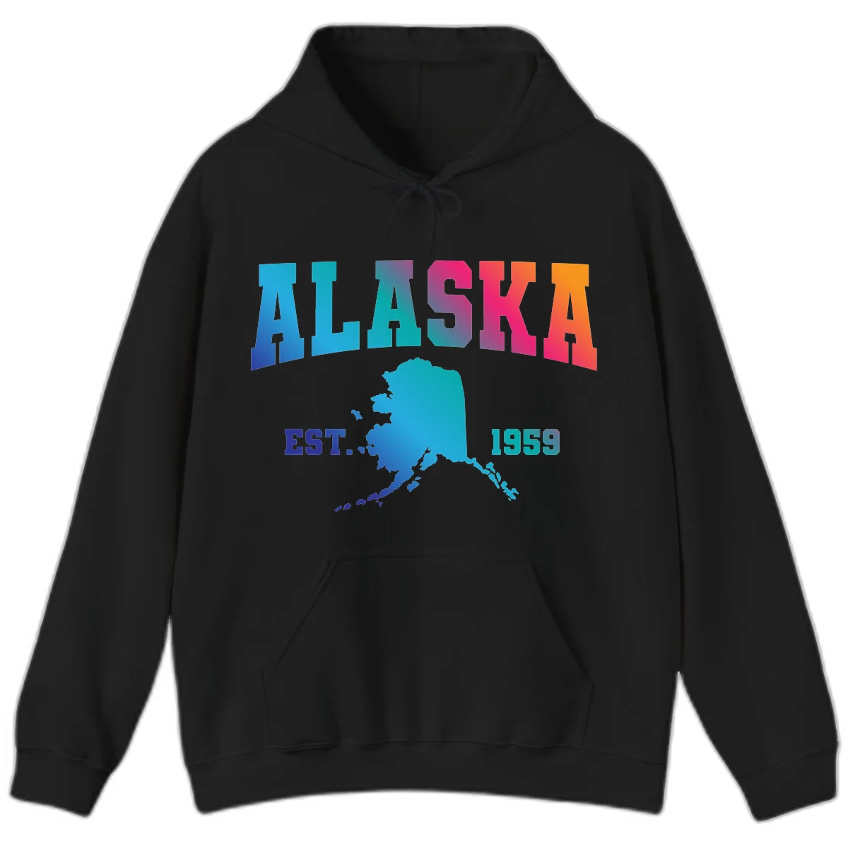 Alaska Est. 1959 State Pride Hoodie in Black