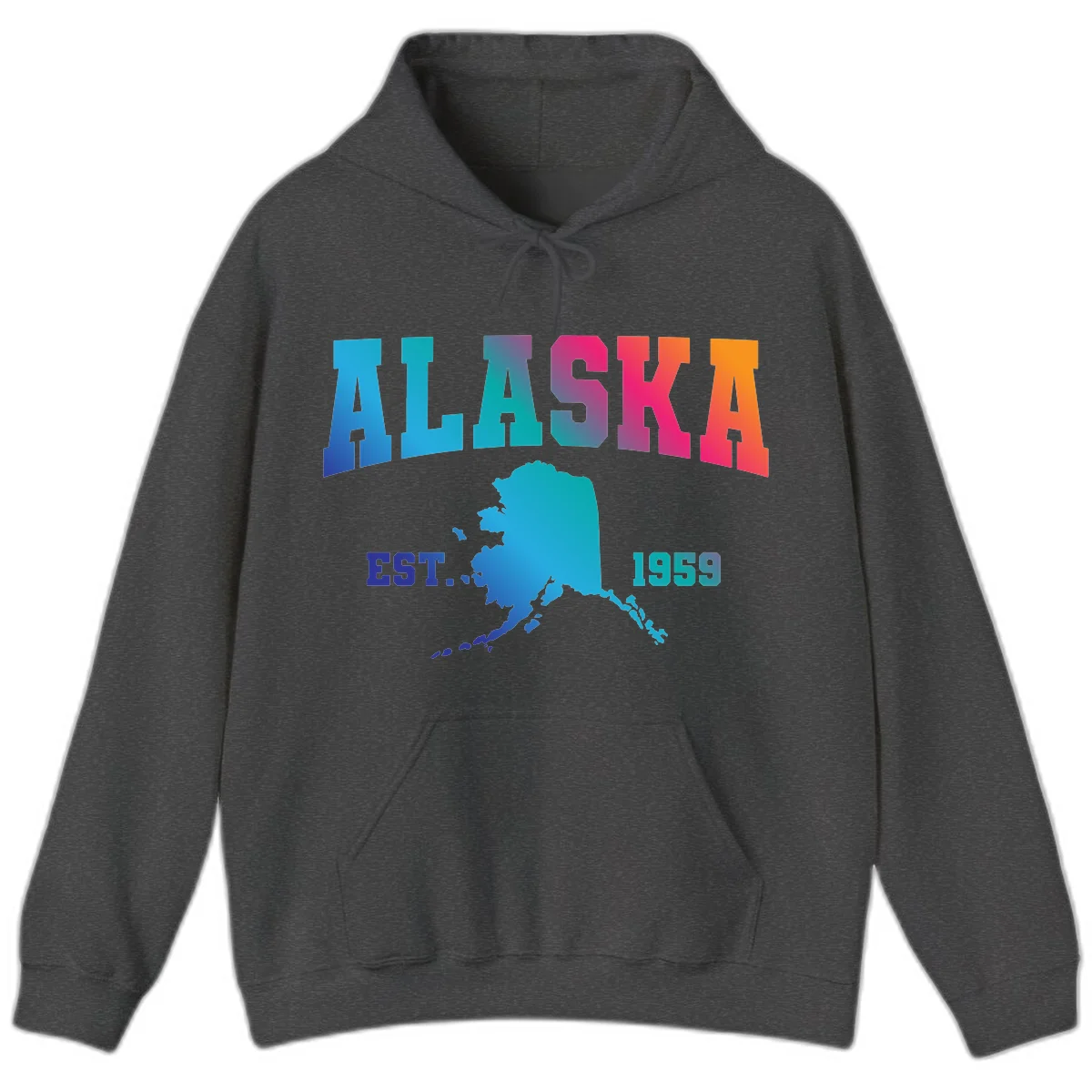 Alaska Est. 1959 State Pride Hoodie in Dark Heather